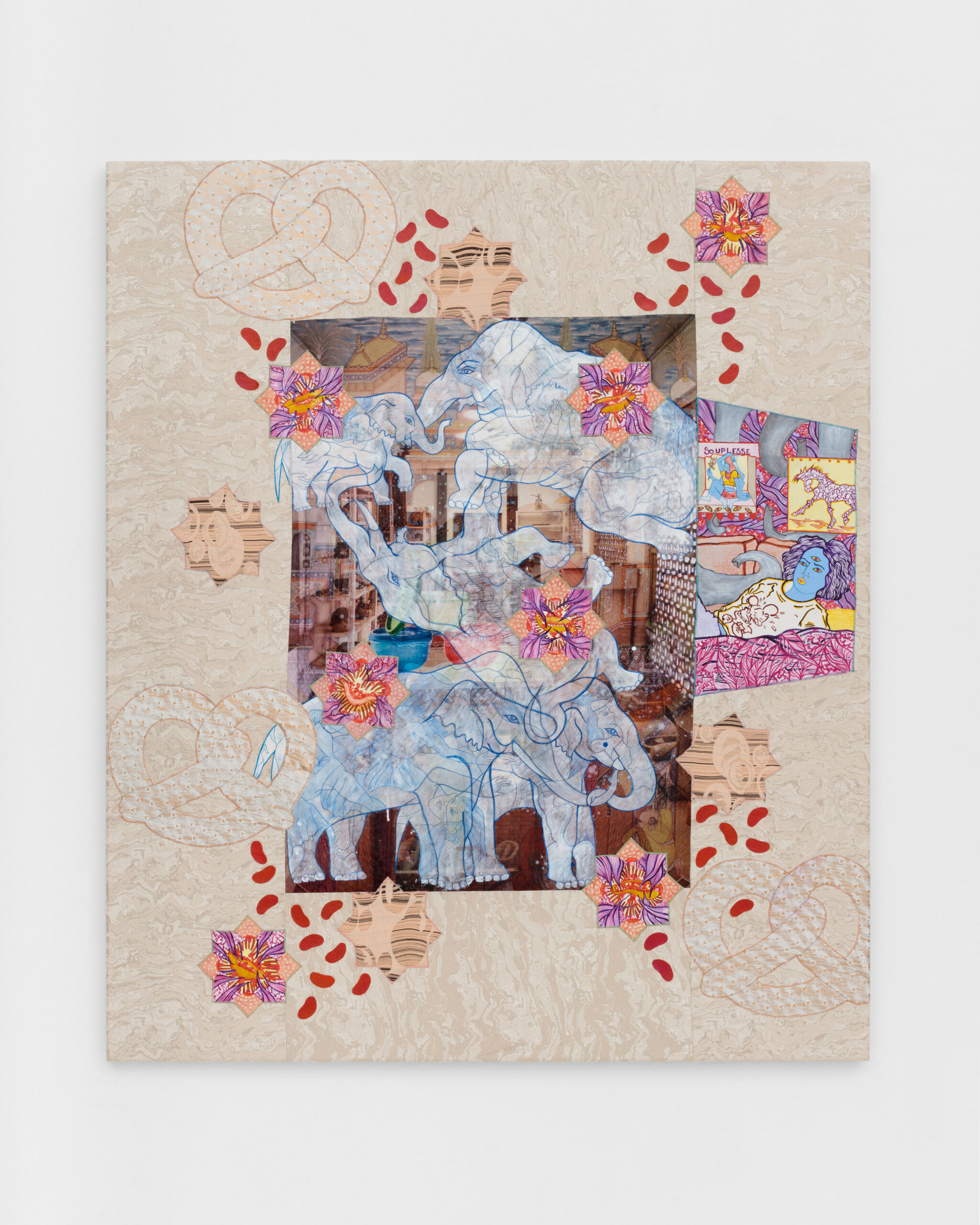 Nadira Husain_An elephant in front of the window_white pretzel_2021